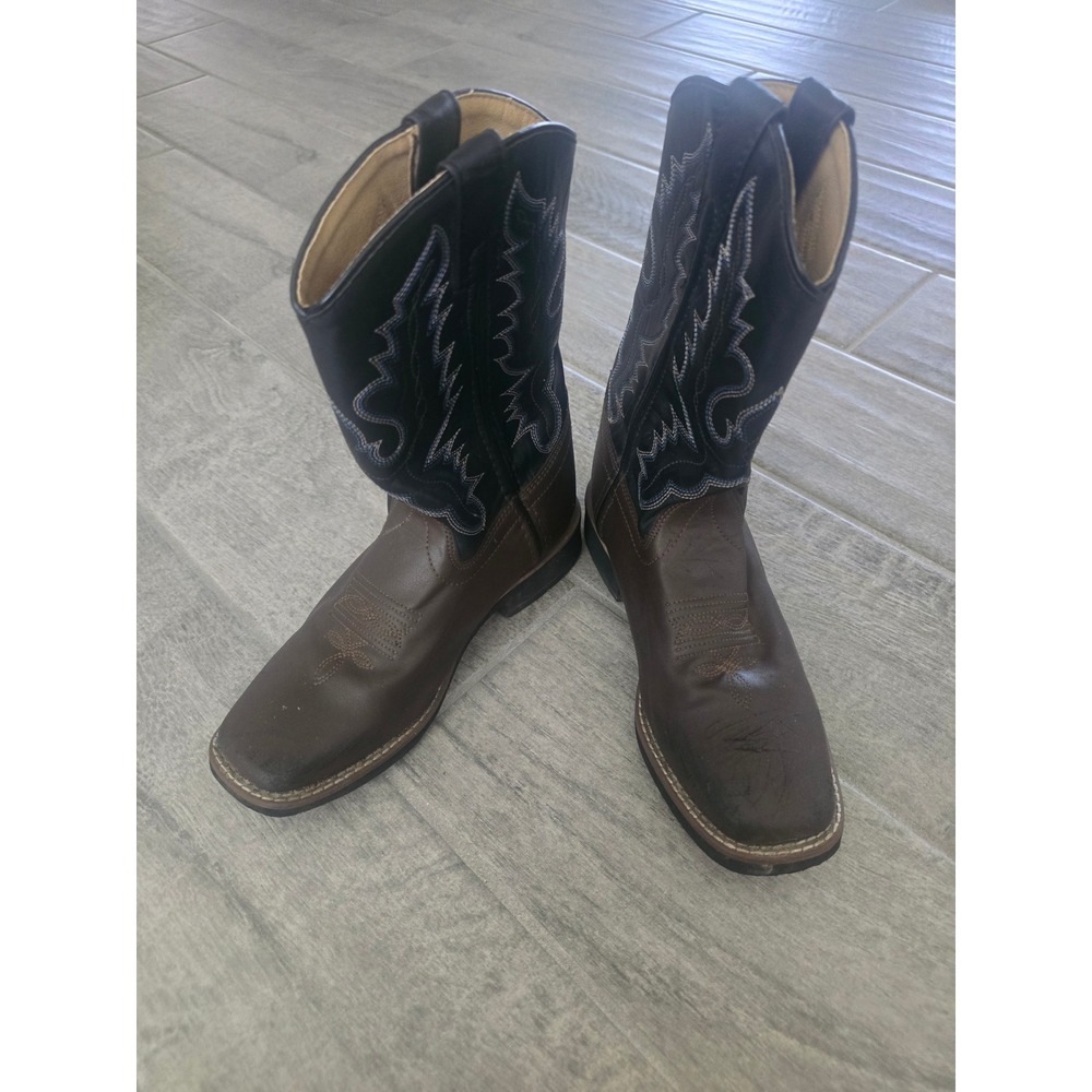 Smoky Mountain Kids Brown Black Western Cowboy Boots Size 3.5 R